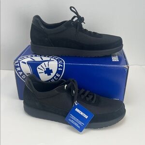 Birkenstock Honnef City Black Shoes Lace Up Sneakers Leather EU 45 US Mens 12